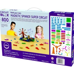 Flat River Group E-Blox Circuit Blox Magnetic Induction Spinner Super Circuit - STEM Toy, 800 Projects, Ages 8+* Magnetic Tiles & Building Sets