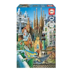 AreYouGame Educa Gaudi-Inspired Collage Mini Jigsaw Puzzle - 1000 pc* Puzzles