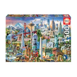 AreYouGame Educa North America Landmarks Jigsaw Puzzle - 1500 pc* Puzzles