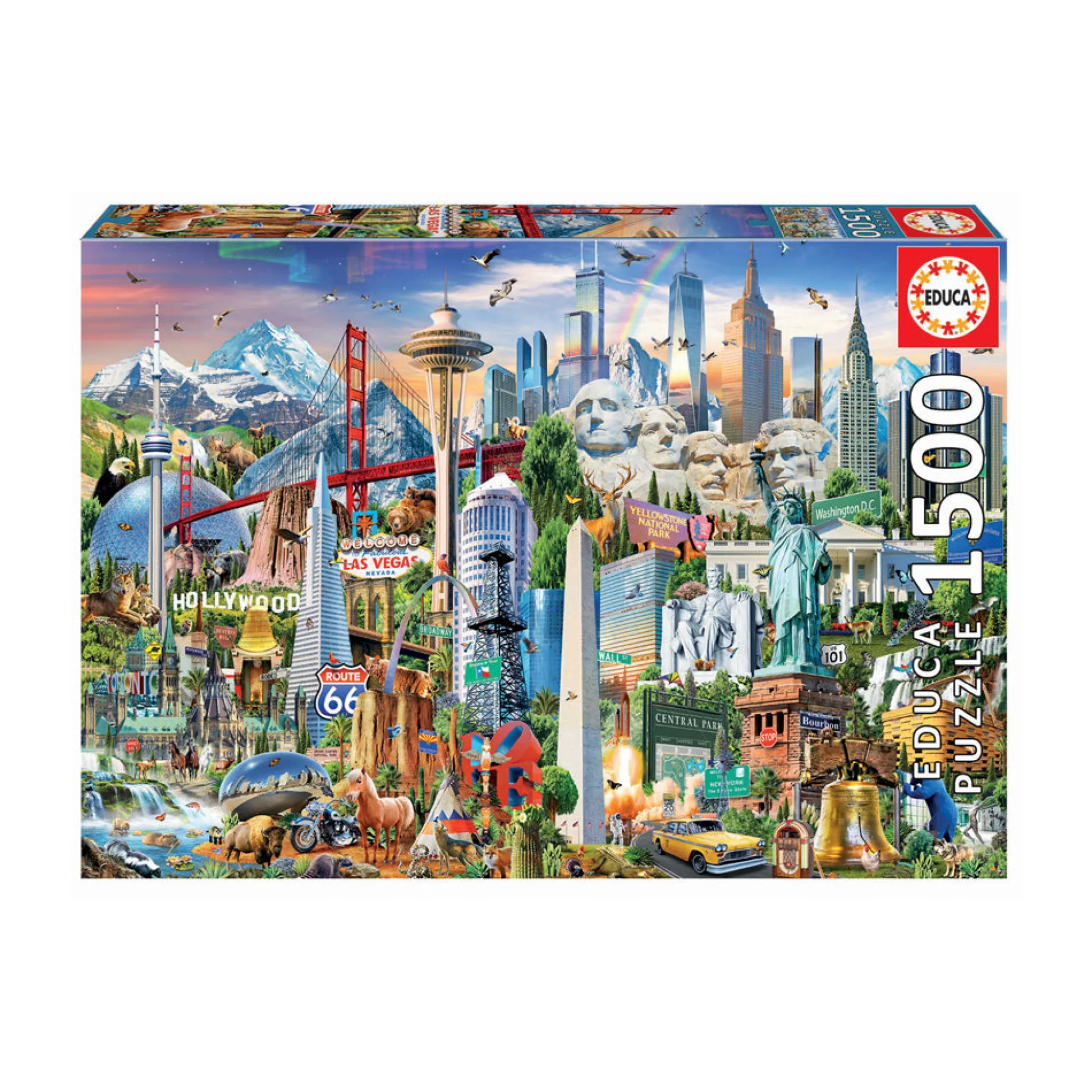 AreYouGame Educa North America Landmarks Jigsaw Puzzle - 1500 pc* Puzzles