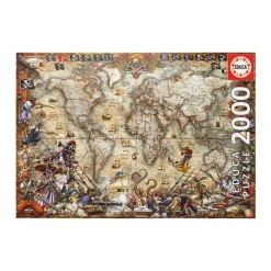 AreYouGame Educa Pirates Map Jigsaw Puzzle - 2000 pc* Puzzles