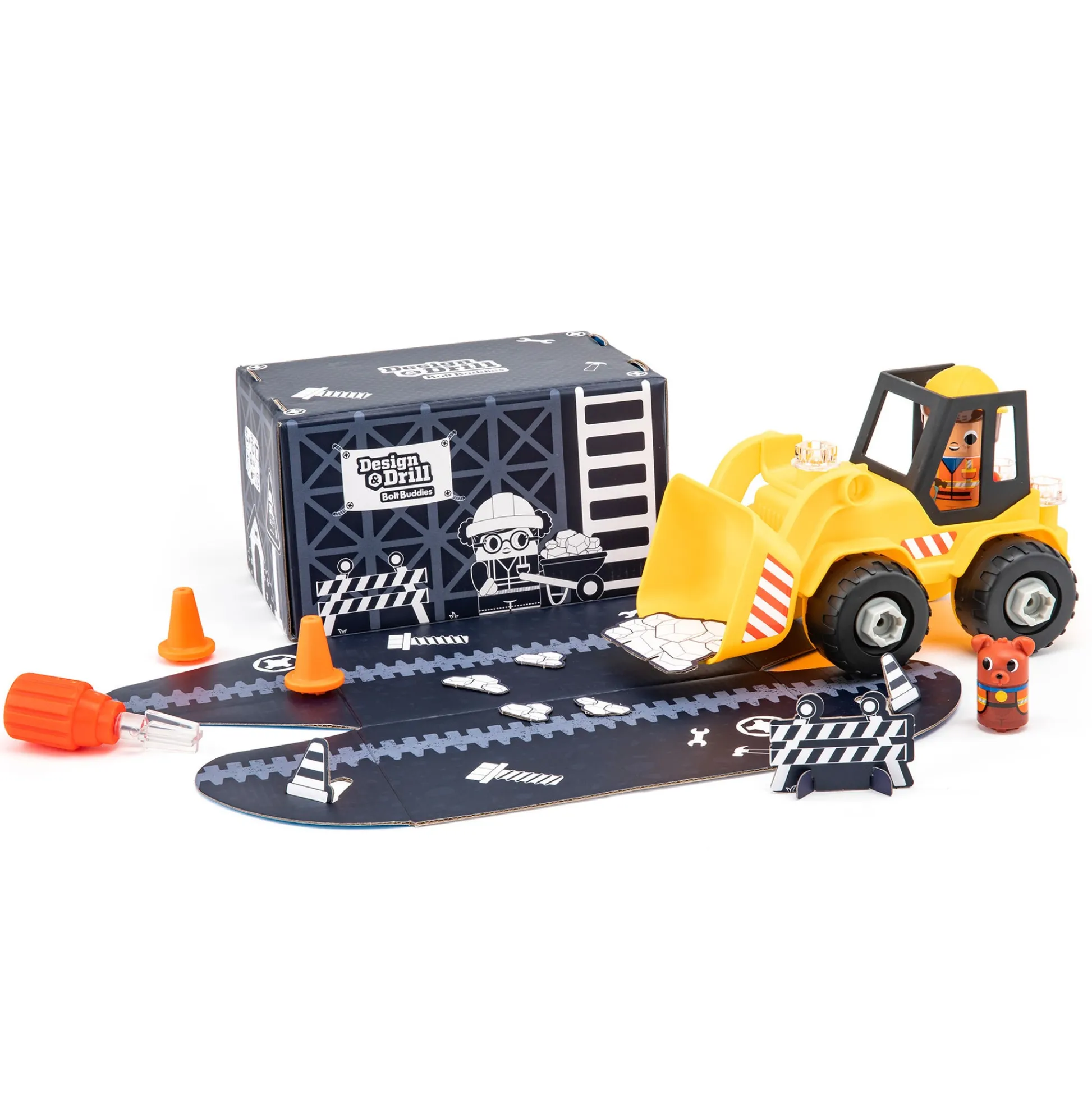 Educators Resource Educational Insights Design & Drill Bolt Buddies Bulldozer - Interactive Construction Toy* Preschool Building Sets & Blocks|Preschool Education Toys & Activities