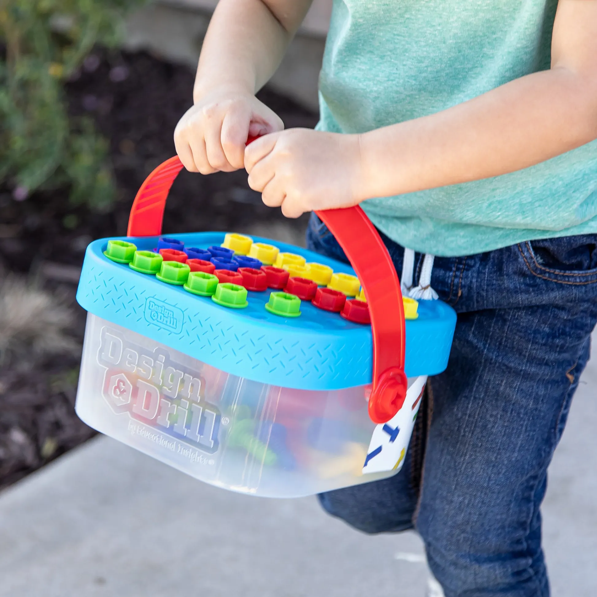 Educators Resource Educational Insights Design & Drill Bolt-It Bucket - Colorful Construction Fun* Preschool Education Toys & Activities