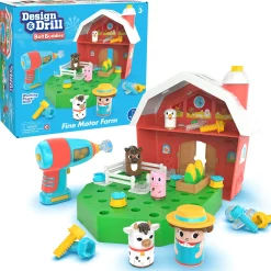 Educators Resource Educational Insights Design & Drill Bolt Buddies Barn - Interactive Farm Playset* Preschool Education Toys & Activities