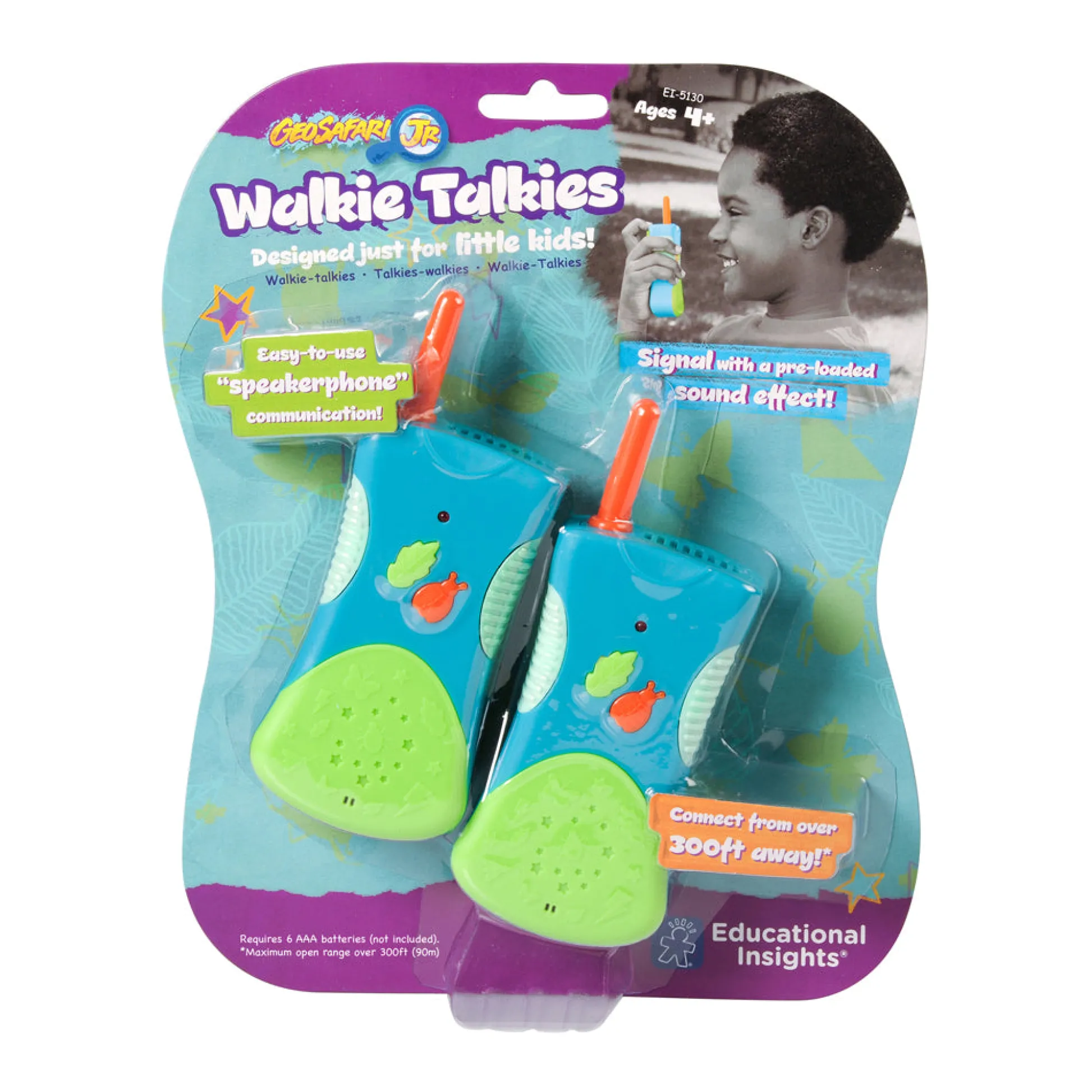 AreYouGame Educational Insights GeoSafari Jr. Walkie Talkies - Interactive Kids Communication Toy* Electronics|Social & Emotional Skills
