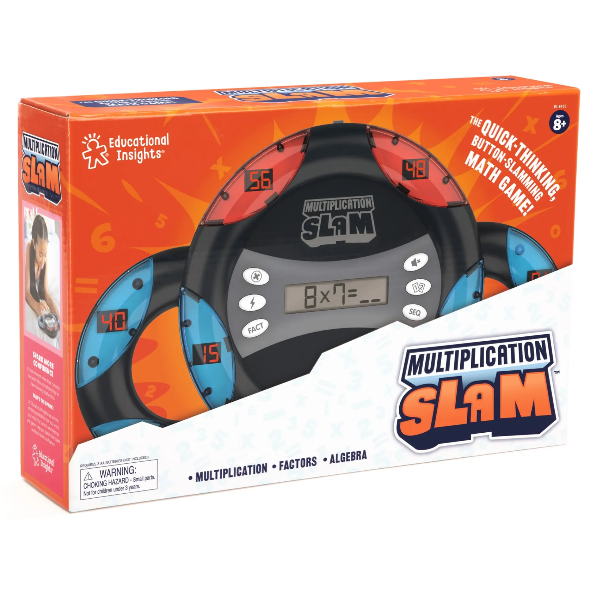 Educators Resource Educational Insights Multiplication Slam Electronic Math Handheld Game* Math Toys|Math, Counting & Time