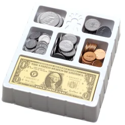 Educators Resource Educational Insights Play Money, Coins & Bills Tray - Realistic Pretend Cash Set* Math Toys|Math, Counting & Time