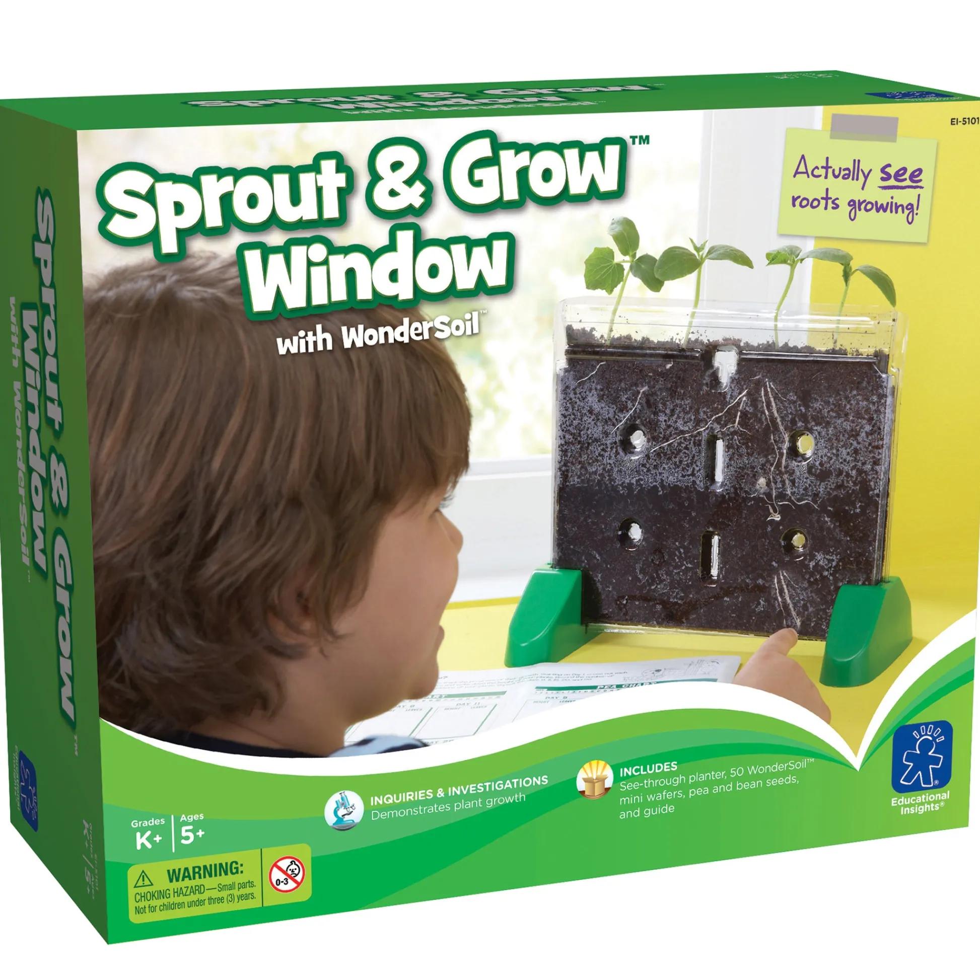 Educators Resource Educational Insights Sprout & Grow Window Plant Science Kit* Science & Discovery