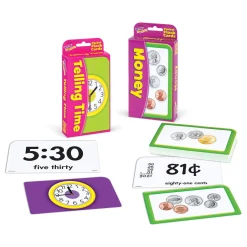 Flat River Group Educational Time & Money Mastery Flash Cards Bundle* Math Toys|Math, Counting & Time