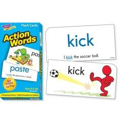 Flat River Group Educators Resource Action Words Skill Drill Flash Cards - Reading Enhancement for Grades 1-4* Reading, Writing & Speech