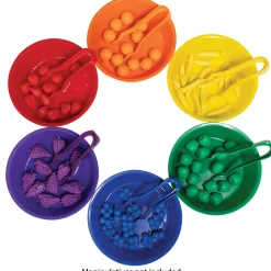 Educators Resource edxeducation Colorful Sorting Bowls & Tweezers Playset - 18m+ - 6 Vibrant Colors* Preschool Education Toys & Activities