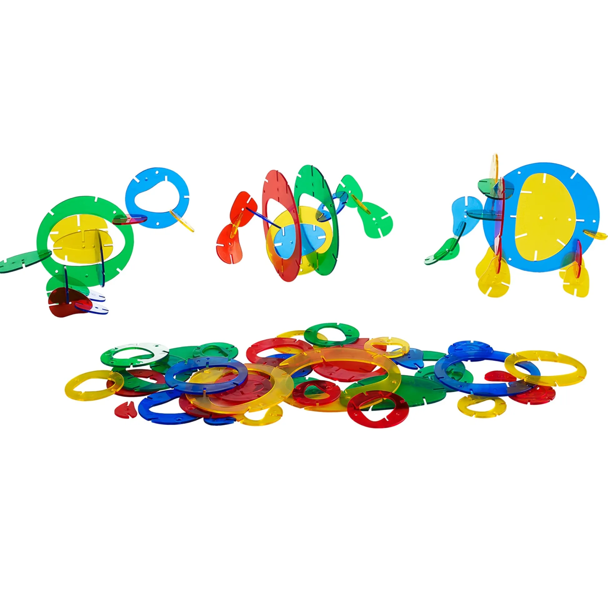 Educators Resource edxeducation Interlocking Rainbow Pebbles - Creative Building Set* Preschool Building Sets & Blocks|Preschool Education Toys & Activities