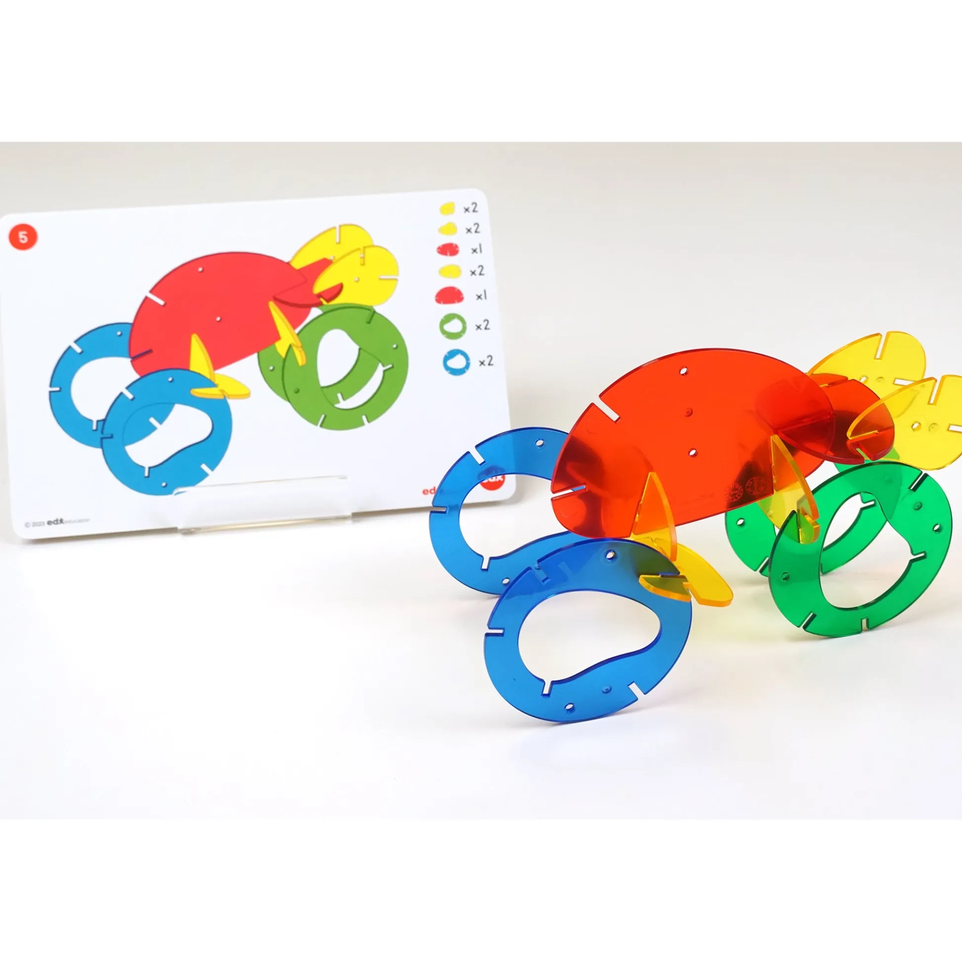 Educators Resource edxeducation Interlocking Rainbow Pebbles - Creative Building Set* Preschool Building Sets & Blocks|Preschool Education Toys & Activities
