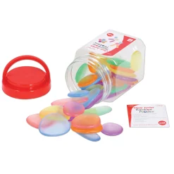 Educators Resource edxeducation Junior Rainbow Pebbles - Transparent - Mini Jar - Set of 36* Preschool Education Toys & Activities