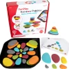 Educators Resource edxeducation Rainbow Pebbles - Early Math Manipulative and Construction Toy - Set of 36 Pebbles, 50 Activities, and Tray* Preschool Education Toys & Activities