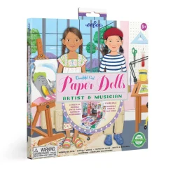 Flat River Group eeBoo 7.75" Musician and Artist Paper Doll Set - Reusable* Crafts & Activities
