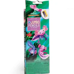 Flat River Group eeBoo Axolotl Collection Double-Sided Jumbo Colored Pencils - 12 Colors* Drawing, Color & Painting