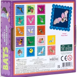 Flat River Group eeBoo Bats Little Square Memory & Matching Game for Kids Ages 3+* Toddler & Preschool Games & Puzzles