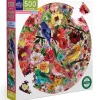 Flat River Group eeBoo Birds & Blossoms 500-Piece Round Jigsaw Puzzle* Puzzles