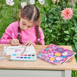 Flat River Group eeBoo Birds in Fuchsia Watercolor Pad - 16 Sheets, 85 lb Paper* Drawing, Color & Painting