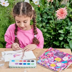 Flat River Group eeBoo Birds in Fuchsia Watercolor Pad - 16 Sheets, 85 lb Paper* Drawing, Color & Painting