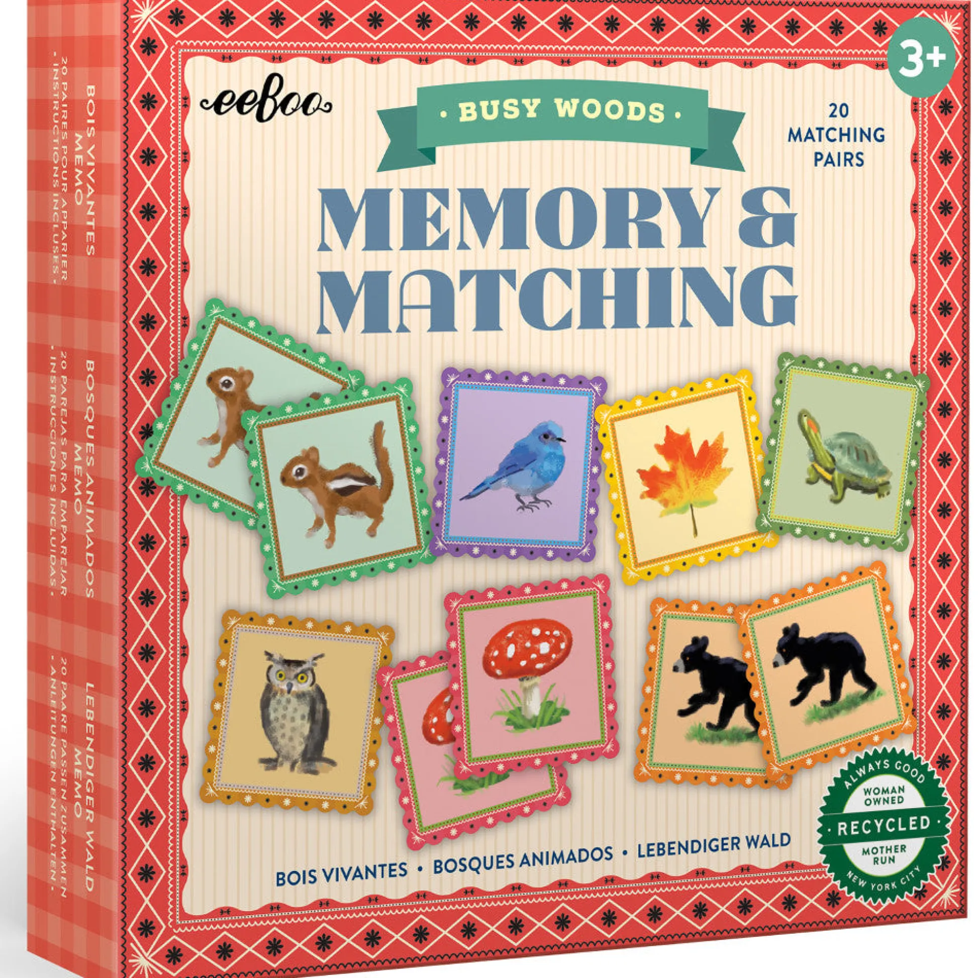 Flat River Group eeBoo Busy Woods Memory & Matching Game for Kids Ages 3+* Toddler & Preschool Games & Puzzles