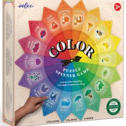 Flat River Group eeBoo Color Puzzle Spinner Game - Educational Toy, 24 Pieces, Ages 3+* Toddler & Preschool Games & Puzzles|Puzzles