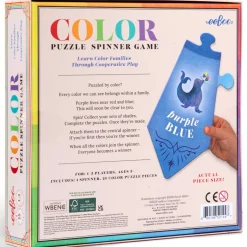 Flat River Group eeBoo Color Puzzle Spinner Game - Educational Toy, 24 Pieces, Ages 3+* Toddler & Preschool Games & Puzzles|Puzzles