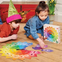 Flat River Group eeBoo Color Puzzle Spinner Game - Educational Toy, 24 Pieces, Ages 3+* Toddler & Preschool Games & Puzzles|Puzzles