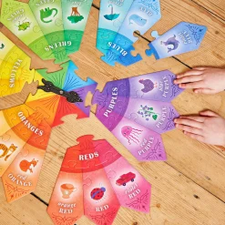 Flat River Group eeBoo Color Puzzle Spinner Game - Educational Toy, 24 Pieces, Ages 3+* Toddler & Preschool Games & Puzzles|Puzzles