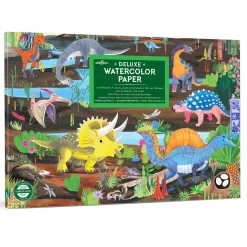 Flat River Group eeBoo Dinosaur Series Watercolor Pad - 16 Sheets, 85 lb Paper* Drawing, Color & Painting