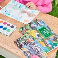 Flat River Group eeBoo Dinosaur Series Watercolor Pad - 16 Sheets, 85 lb Paper* Drawing, Color & Painting