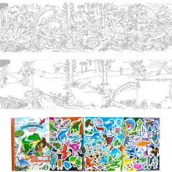 Flat River Group eeBoo Dinosaurs Abound Giant Coloring Adventure - Ages 3+* Drawing, Color & Painting