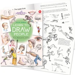 Flat River Group eeBoo Learn to Draw People Art Book with Kevin Hawkes*Kids Kids Books|Drawing, Color & Painting