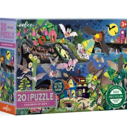 Flat River Group eeBoo Love of Bats Glow-in-the-Dark Jigsaw Puzzle - 20 pc* Puzzles
