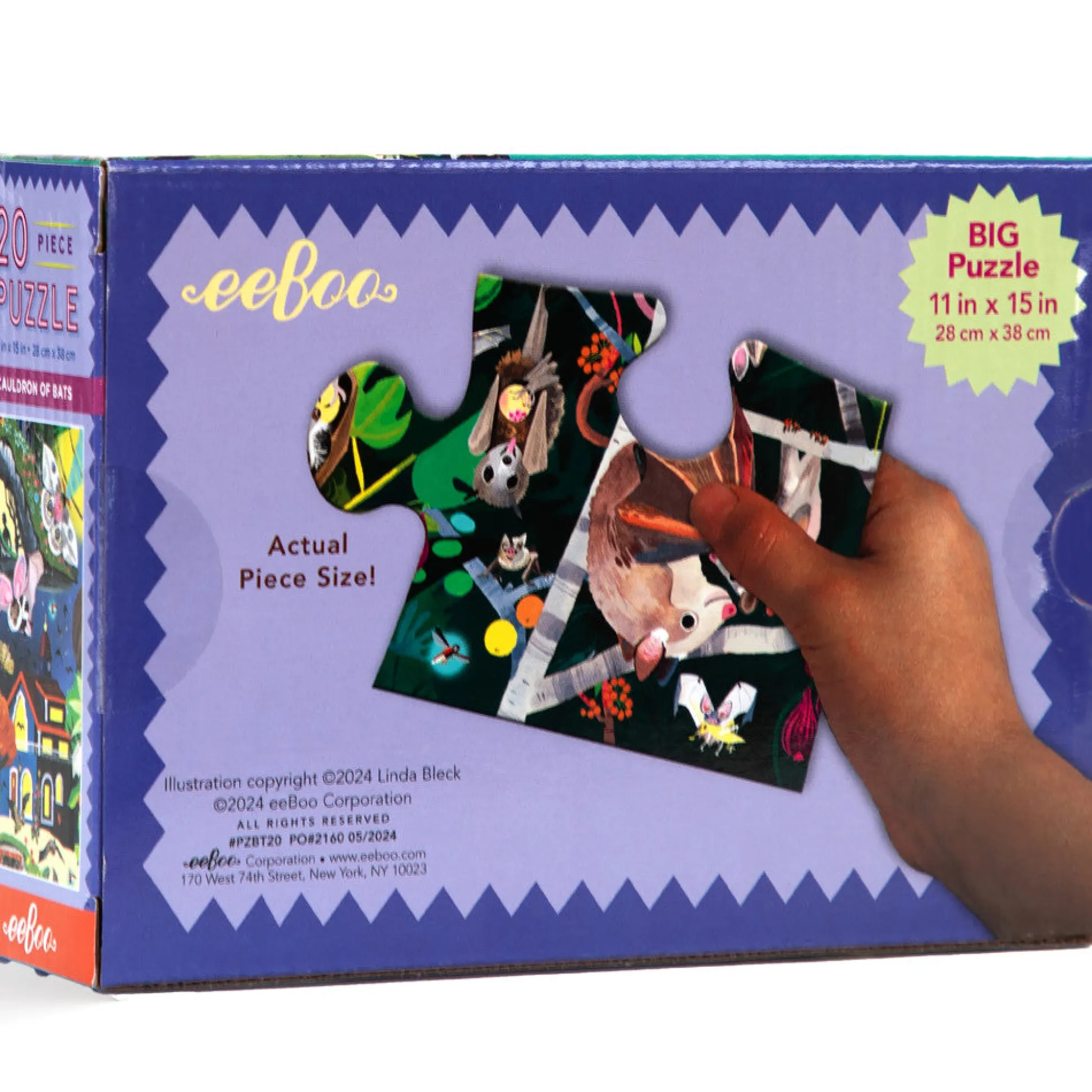 Flat River Group eeBoo Love of Bats Glow-in-the-Dark Jigsaw Puzzle - 20 pc* Puzzles