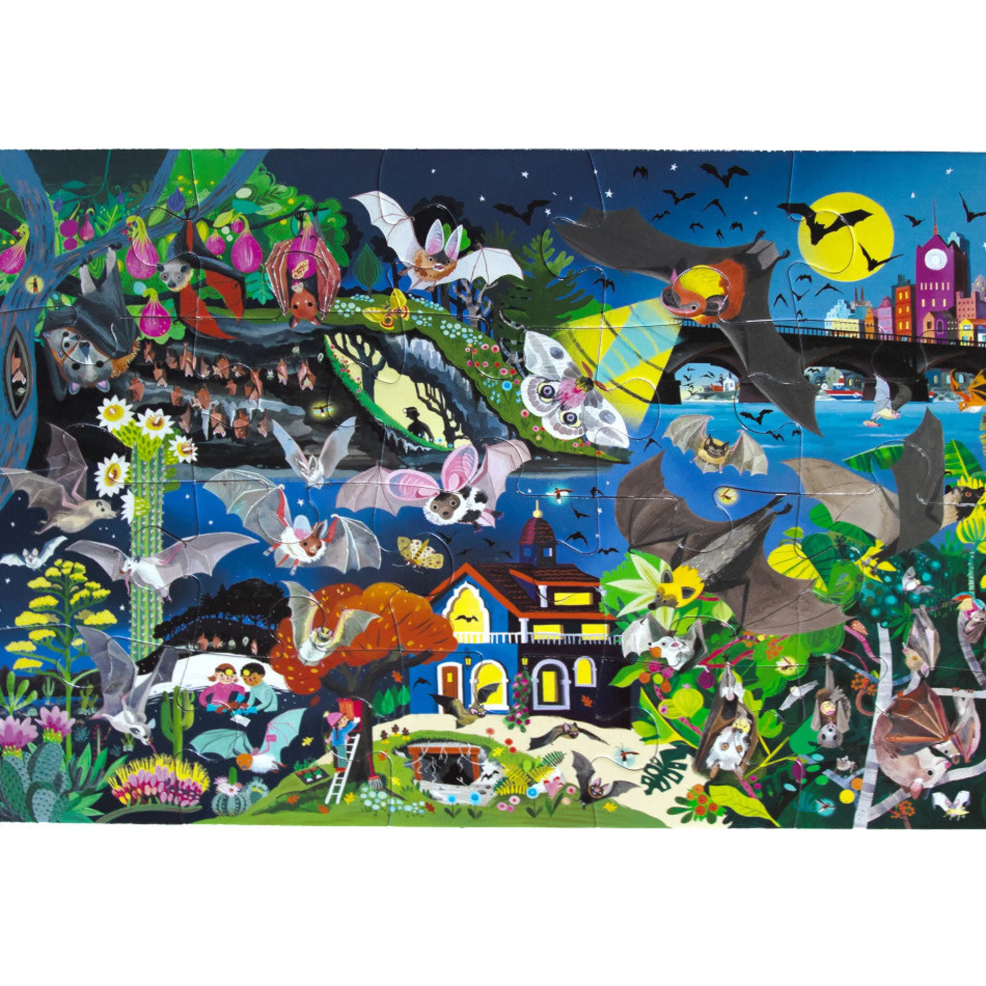 Flat River Group eeBoo Love of Bats Glow-in-the-Dark Jigsaw Puzzle - 20 pc* Puzzles