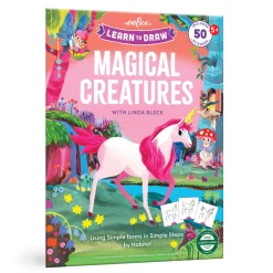 Flat River Group eeBoo Magical Creatures Drawing Guidebook with Stickers*Kids Kids Books|Drawing, Color & Painting