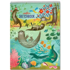 Flat River Group eeBoo Otters Spiral Sketchbook with 60 Matte Pages*Kids Kids Books|Drawing, Color & Painting