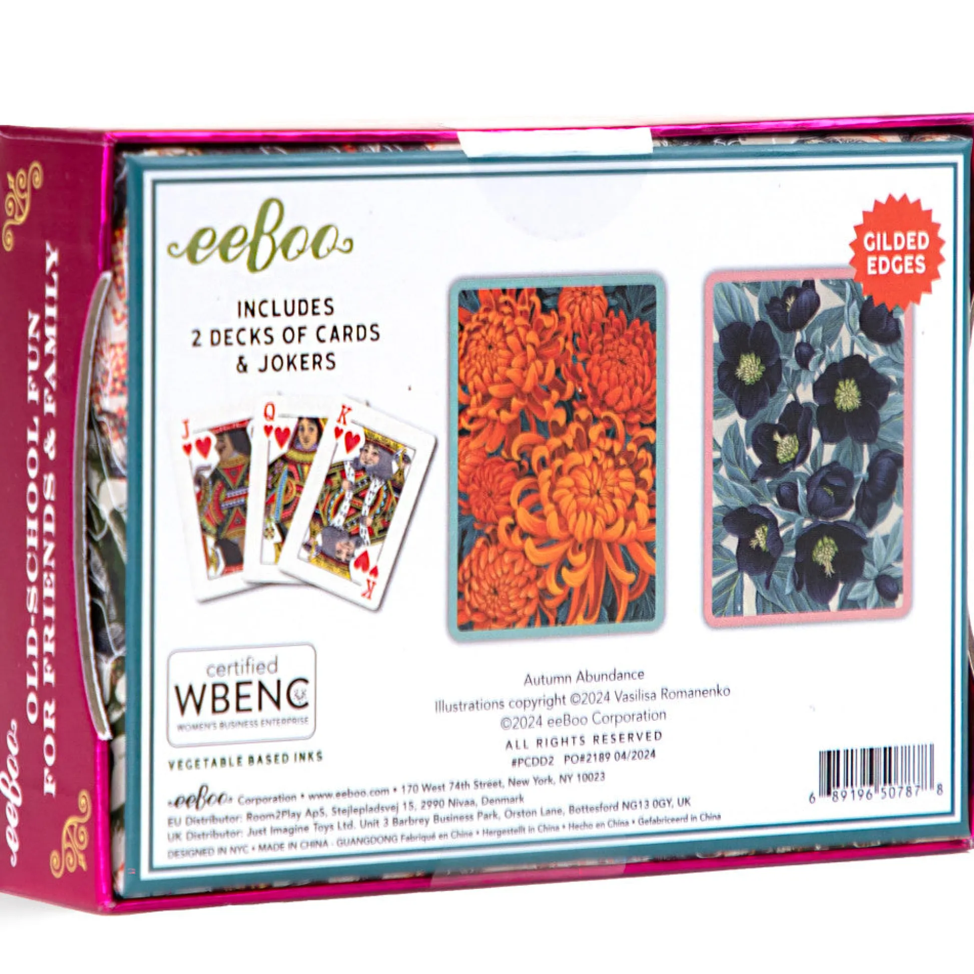 Flat River Group eeBoo Piece & Love: Autumn Abundance - Elegant Adult Playing Cards* Card Games