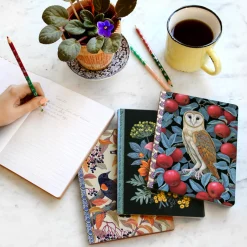 Flat River Group eeBoo Piece & Love Barn Owl Gilded Journal - Hardcover Diary* Drawing, Color & Painting