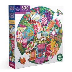 Flat River Group eeBoo Piece & Love Charcuterie 500-Piece Round Jigsaw Puzzle* Puzzles