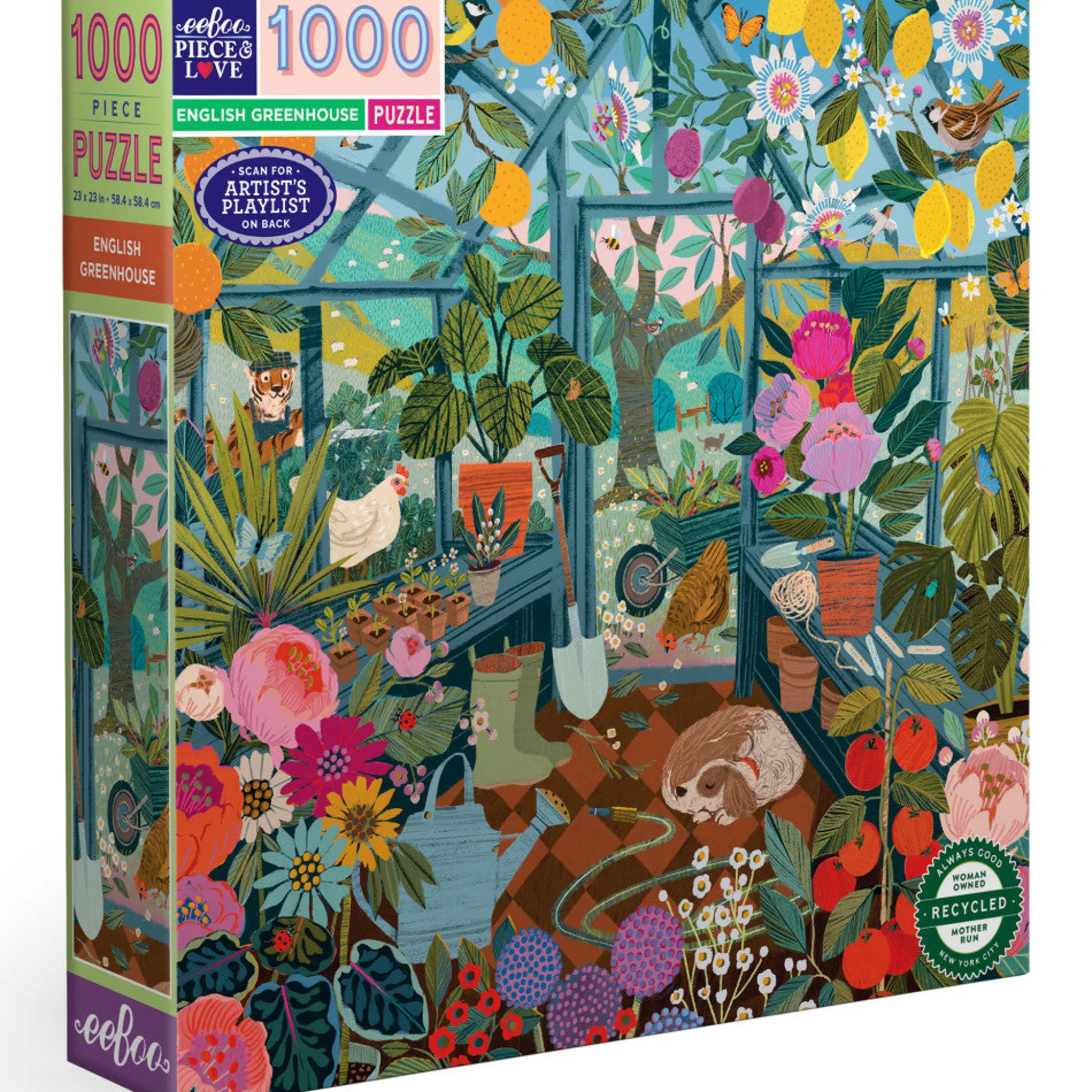 Flat River Group eeBoo Piece & Love English Greenhouse Jigsaw Puzzle - 1000 pc* Puzzles