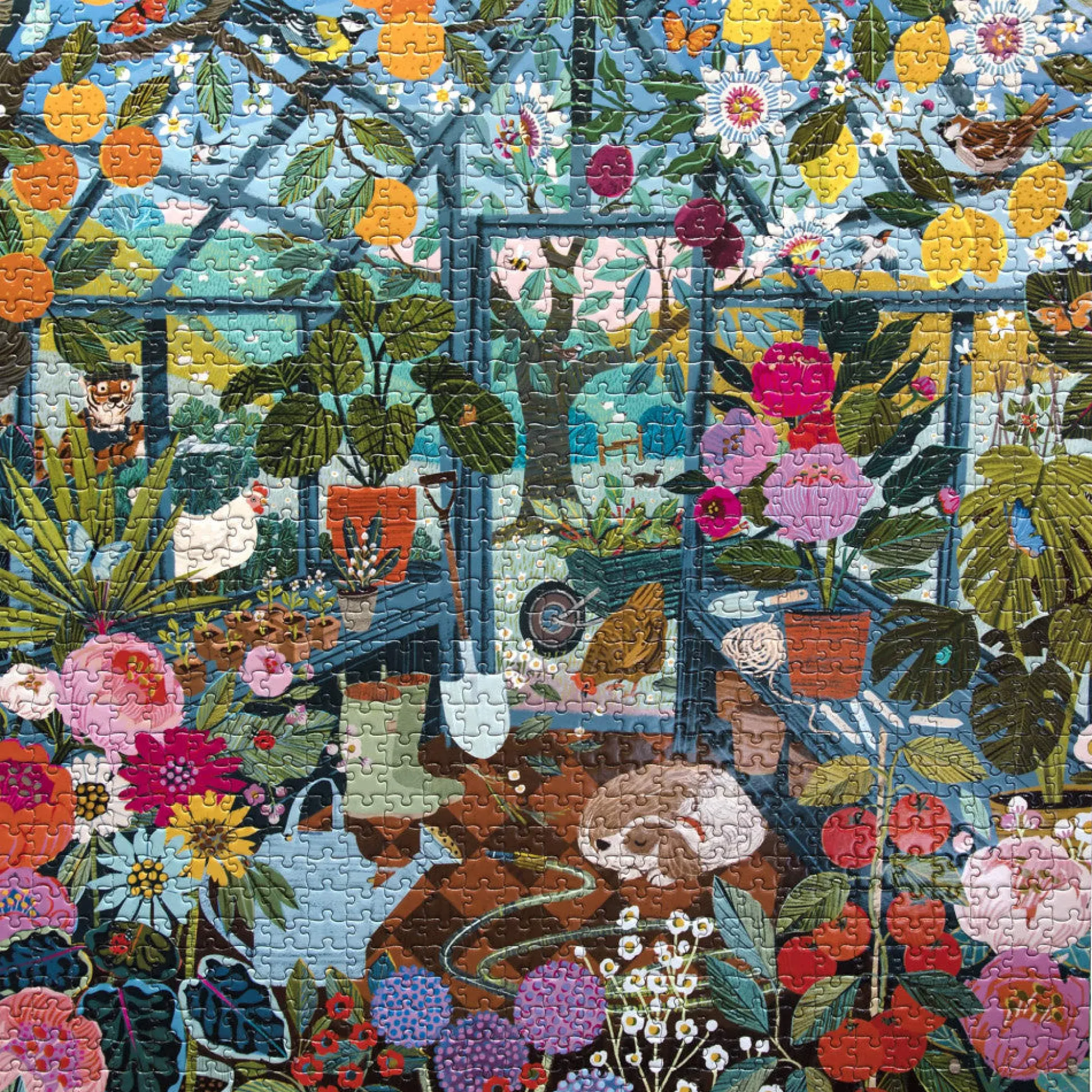 Flat River Group eeBoo Piece & Love English Greenhouse Jigsaw Puzzle - 1000 pc* Puzzles