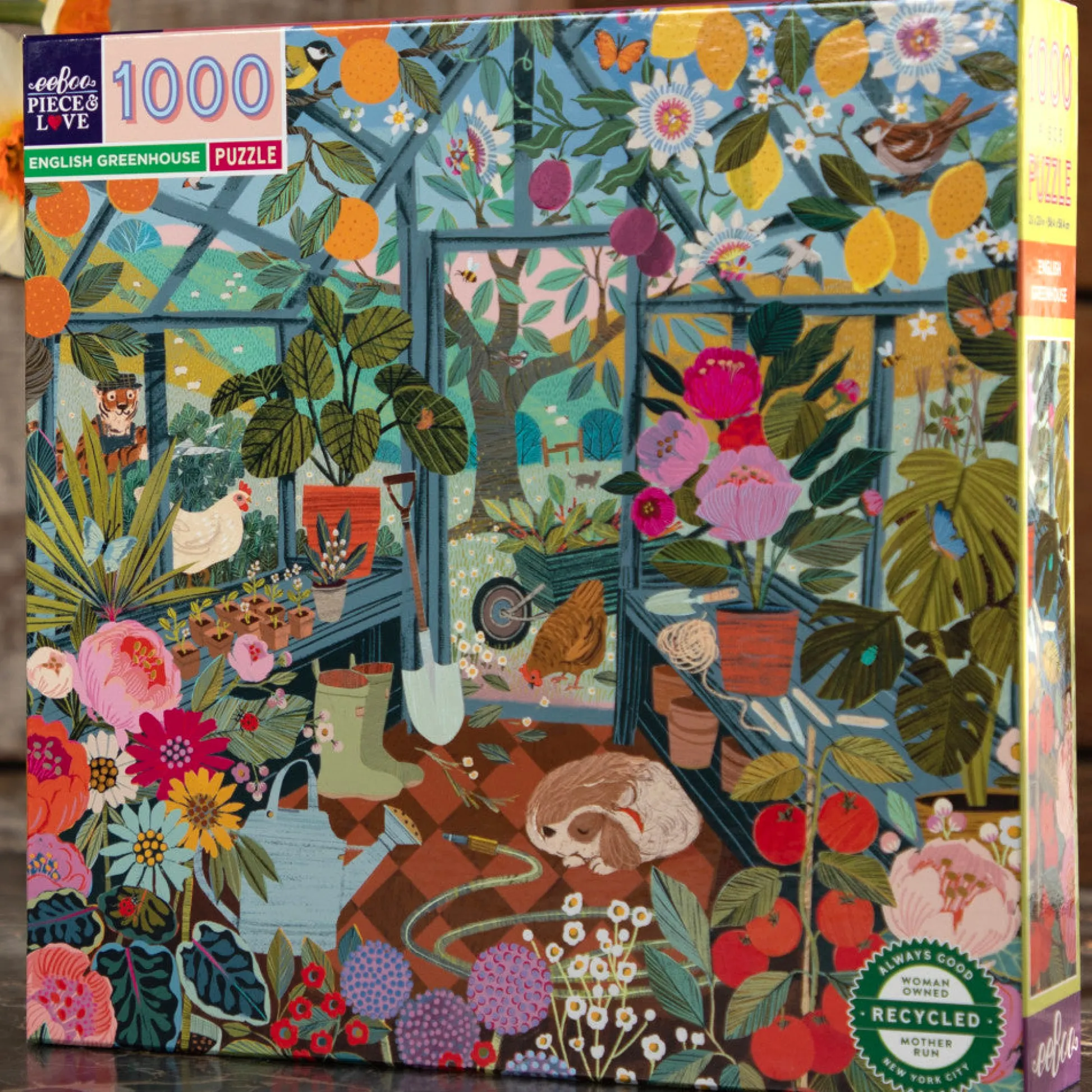 Flat River Group eeBoo Piece & Love English Greenhouse Jigsaw Puzzle - 1000 pc* Puzzles