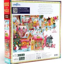 Flat River Group eeBoo Piece & Love Holiday Village 1000-Piece Puzzle* Puzzles