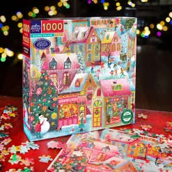 Flat River Group eeBoo Piece & Love Holiday Village 1000-Piece Puzzle* Puzzles