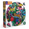 Flat River Group eeBoo Piece & Love Jaguars & Butterflies 500-Piece Round Jigsaw Puzzle* Puzzles