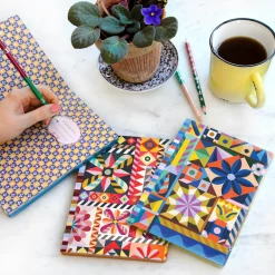 Flat River Group eeBoo Piece & Love Starlight Pinwheels Gilded Journal - Vibrant Adult Diary* Drawing, Color & Painting