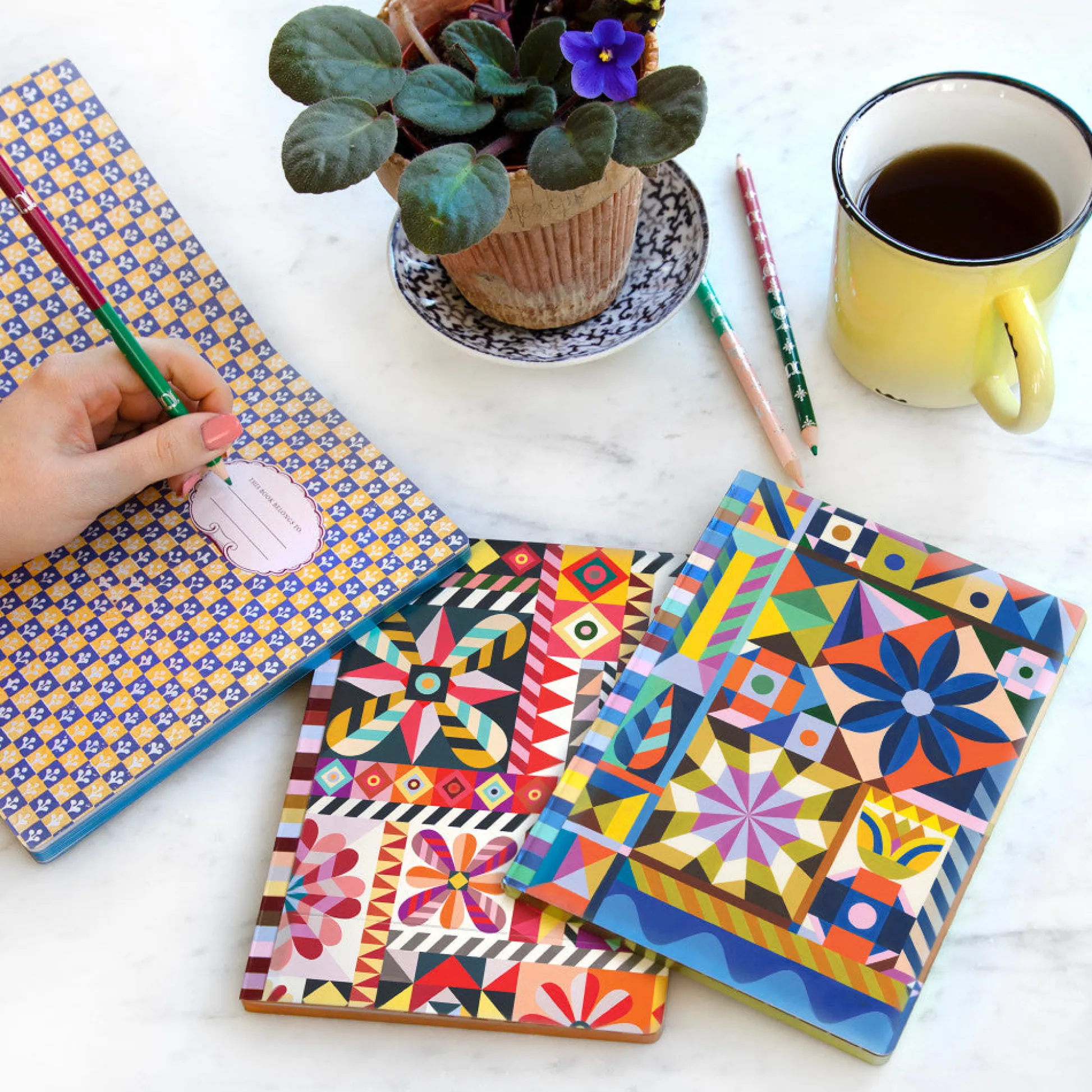 Flat River Group eeBoo Piece & Love Starlight Pinwheels Gilded Journal - Vibrant Adult Diary* Drawing, Color & Painting
